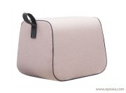 Pouf en tissu Nector avec poignée de transport