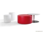 Poufs Kroff blanc et rouge