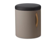 Pouf portable, tissu Bondaï Marron Clair