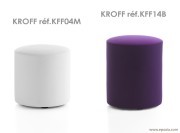 Poufs ø40 cm unicolore et bicolore Kroff