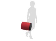 Pouf portable, tissu Bondaï Rouge