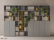 Solution de rangement Profcase avec  niches et portes battantes