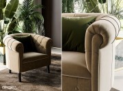 Fauteuil Prince, finition velours