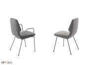 Chaise de réunion Oblique, 4 pieds métal