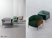 Fauteuils Omnia dans différents tissus