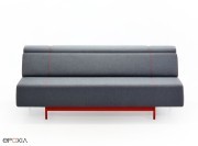 Canapé convertible Pil-low gris pieds rouges 