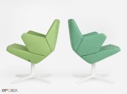 Easy chair Trifidae pied alu poli