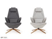 Fauteuil lounge Trifidae pied bois