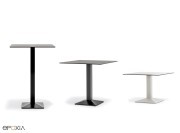 Collection de tables carrées Quadra, 3 hauteurs diponibles
