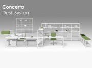 Système de rangement étagères Concerto Desk System par Bralco