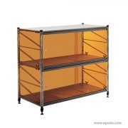Rangement Socrate avec façade et porte orange