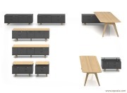 Configurations possibles avec le mobilier Rail