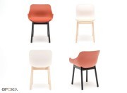 Chaises pieds bois Baltic Remix