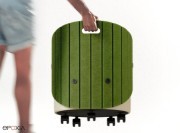 Zoom sur la poignée du pouf mobile Rollo