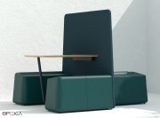 Composition Sarek avec écran de séparation haut avec table