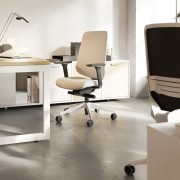 Fauteuil de bureau dossier résille tapissée Dot Pro