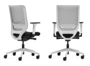 Siège de travail To-Sync en version tendance, structure polypro blanc