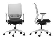 Siège de travail To-Sync en version structure blanche, dossier haut résille