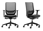 Siège de travail To-Sync, dossier haut résille, structure noire