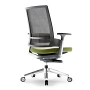 Siège de travail ergonomique haut de gamme 3.60, structure alu poli