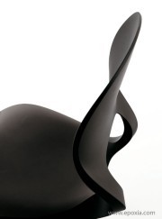 Détail chaise de conférence Pikaia  noire