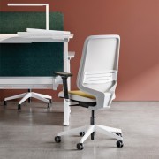 Siège de travail ergonomique Dot Pro blanc dossier résille 