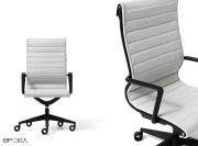 Siège de travail dossier haut Liberty, coussin rembourré et revêtu