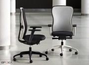 Sièges de travail SynchroPlus Flexa entièrement tapissés, structure blanche ou noire