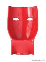 Siège design Nemo laqué rouge brillant