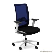Fauteuil de bureau Wi-max blanc résille bleu