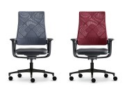 Fauteuil de bureau Connex2 , dossier moyen résille, support dossier noir