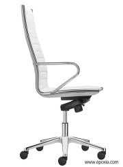 Fauteuil de bureau Class T simili cuir blanc