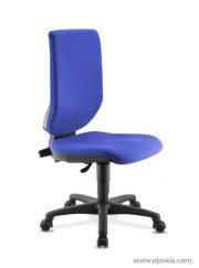 Siège de bureau Tertio tissu bleu sans accoudoirs