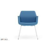 Fauteuil visiteur Alba, pied métal