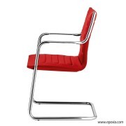 Siège visiteur luge Class T tissu rouge