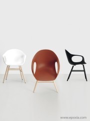 Fauteuil visiteur collection Elephant piètement bois ou acier