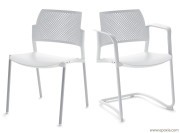 Chaise visiteur polypropylène blanc