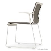 Siège visiteur Stick tissu structure blanche