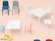 Tables et chaises Snow par Pedrali
