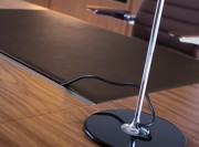 Détail sous-mains cuir