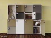 Armoire Spinbox avec casiers individuels et revêtement acoustique