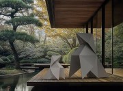 Statues décoratives Tori et Kotori de la gamme Origami