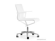 Siège de bureau Stick cuir blanc
