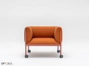 Fauteuil Stilt dossier bas et sur roulettes