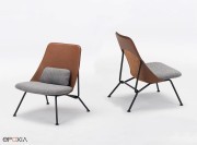 Fauteuils de la collection Strain assise grise 
