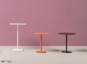 Table et mange-debout collection Stylus, finition epoxy au choix