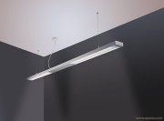 Suspension design L.247 cm en aluminium satin XT Ceiling