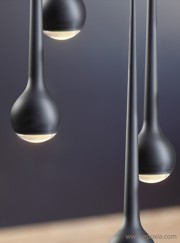 Lampe suspension design noir Falling