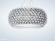 Suspension argent Caboche grande par Foscarini