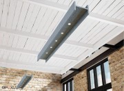 Suspension lumineuse IPN éclairage Leds, tissu Felt gris